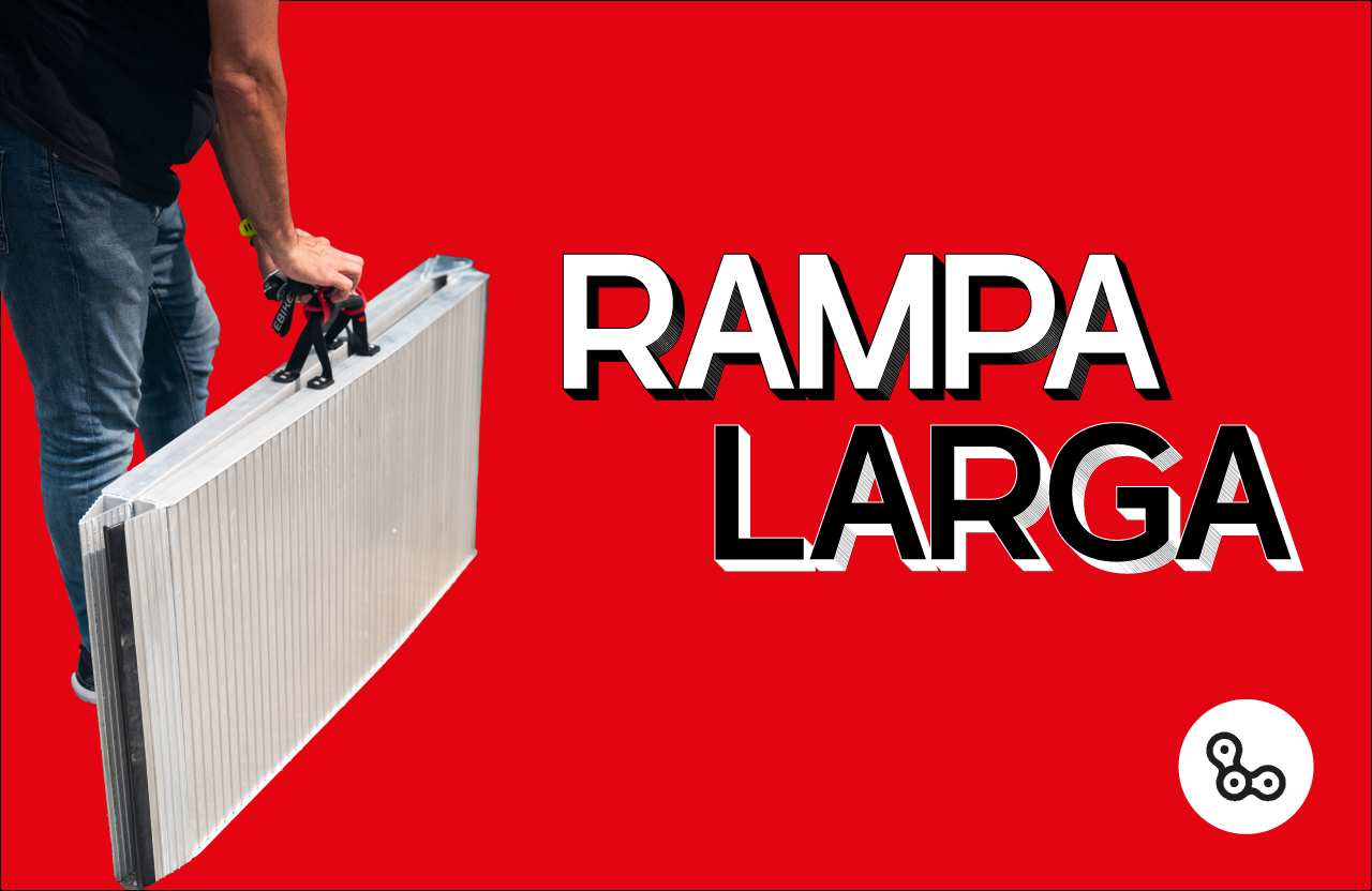 Come caricare la moto con la rampa larga?